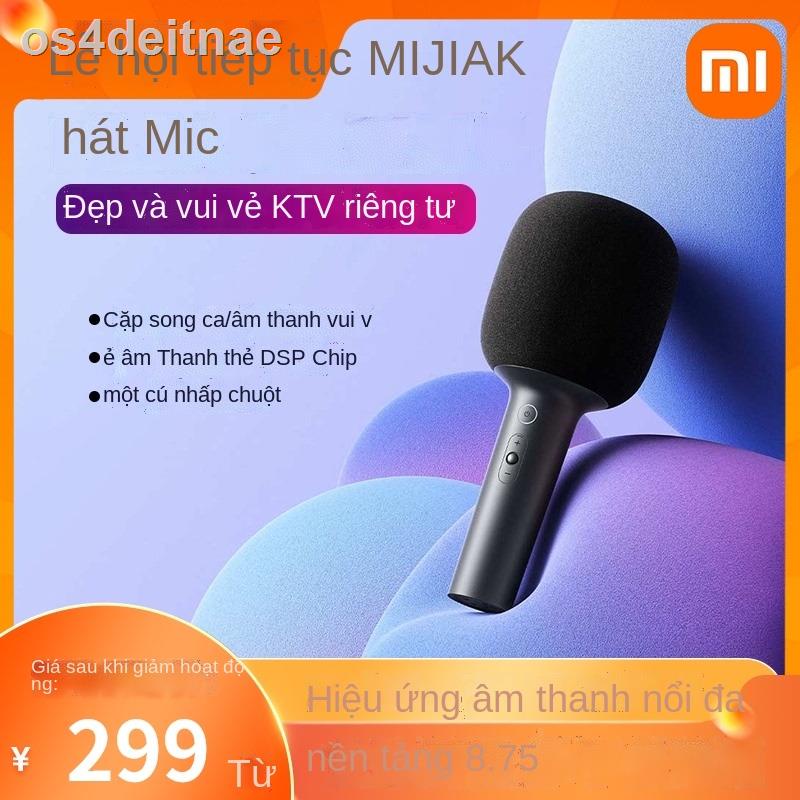 ( rẻ mà chất lượng)Xiaomi MIJIA K micrô bài hát tại nhà thu âm Bluetooth không dây loa tất cả trong một phần mềm tạo tác