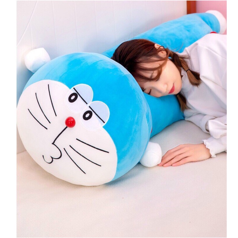 Gấu Bông Doremon Nằm Size 1m Nhiều Biểu Cảm, Doraemon To Gối Ôm Cho Người Lớn, Trẻ Em Kiểu Dáng Cute