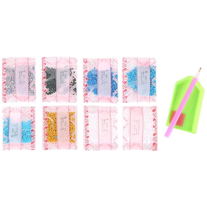 Bộ Tranh Đính Đá 5d Tự Làm Hình Phong Cảnh Hoa Hồng 30x40 cm