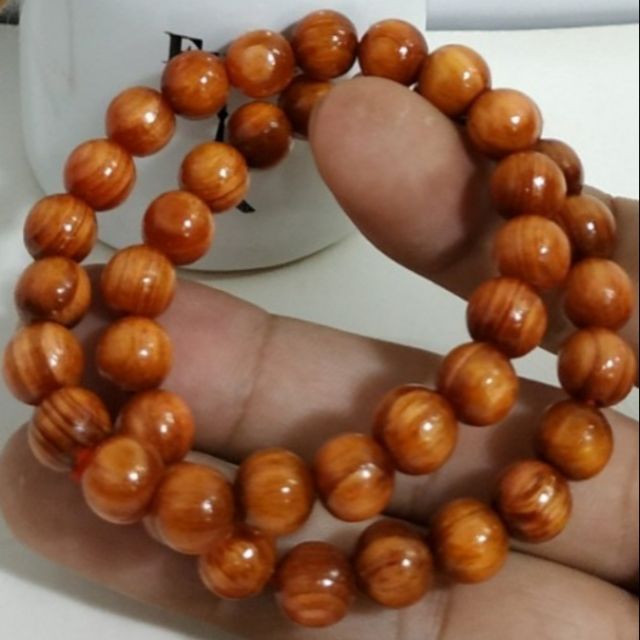 Vòng tay nữ gỗ huyết long hạt tròn 8li may mắn tài lộc bình an