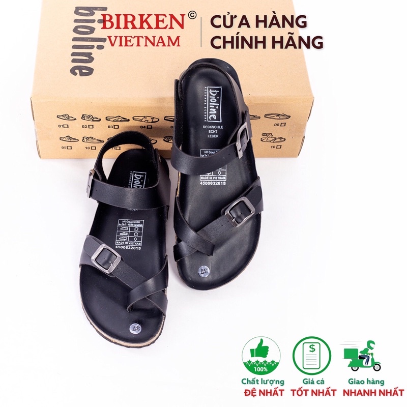 Giày sandals UNISEX xuất khẩu châu âu Dòng Pu Leather mã D14 bioline birken viet nam