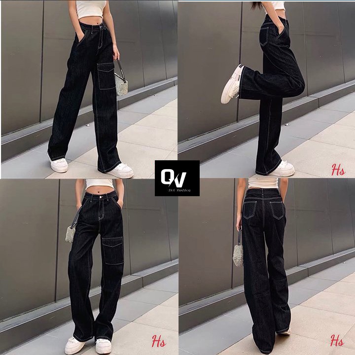 Quần hack dáng túi hộp đóng cúc - hàng xịn - SHOP Q&amp;V