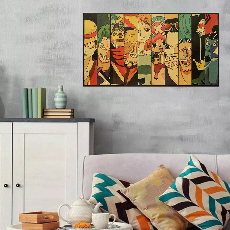 Áp Phích Dán Tường Trang Trí Hình One Piece 51.5x36cm