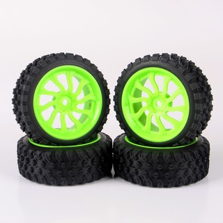 4pcs 1:10 rally ruber tires wheel rim for hsp hpi rc racing car 12mm hex 11204