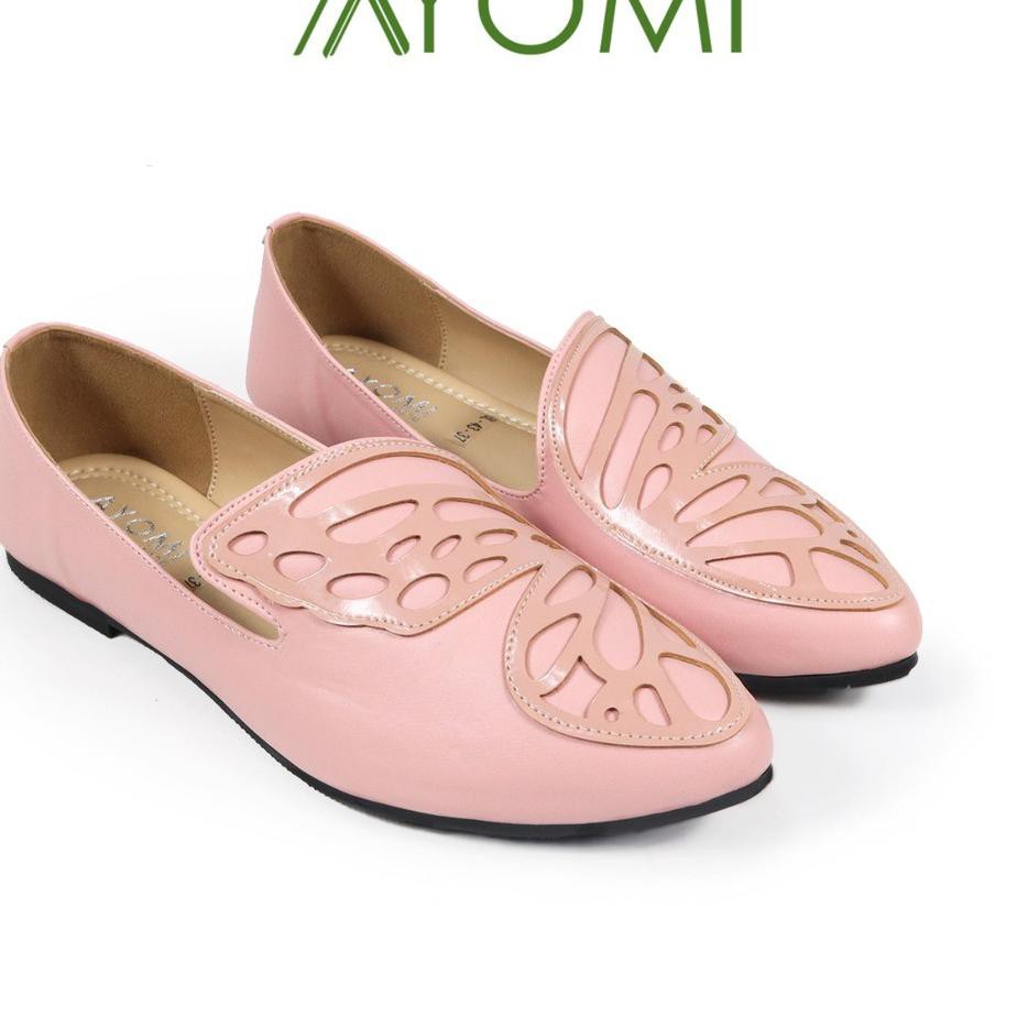 Giày Búp Bê Đế Bằng Abl43 Đính Nơ Xinh Xắn Cho Nữ | BigBuy360 - bigbuy360.vn