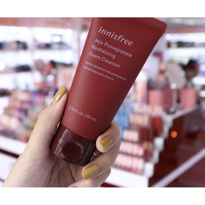 Sữa Rửa Mặt Lựu Đỏ Ngừa Lão Hóa Innisfree Jeju Pomegranate Revitalizing Foam Cleanser 80ml