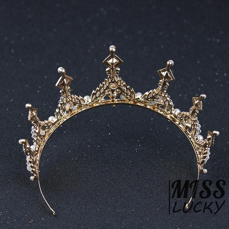 Vương miện đính đá và ngọc trai siêu xinh cho nữ