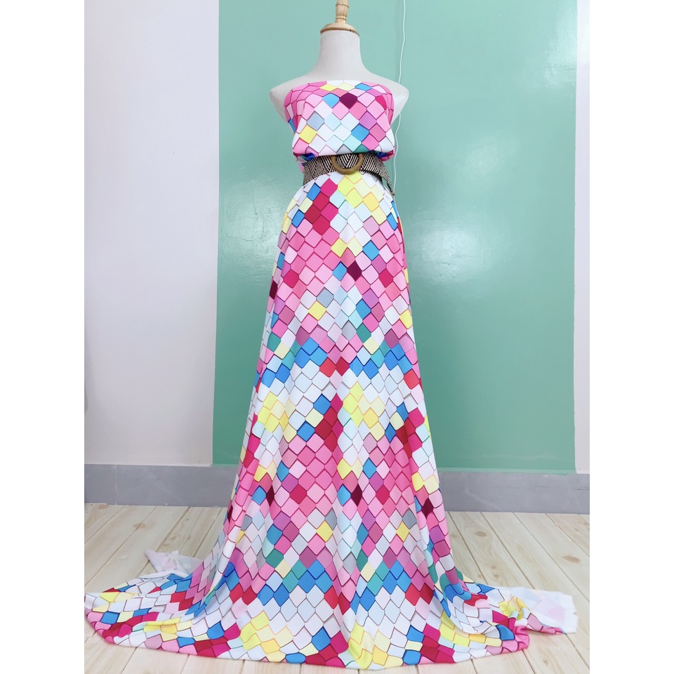 Vải lụa may áo dài, váy, sơ mi, tiệm vải của Hạp, mã 145, lụa mịn Bảo Anh chất mềm mịn