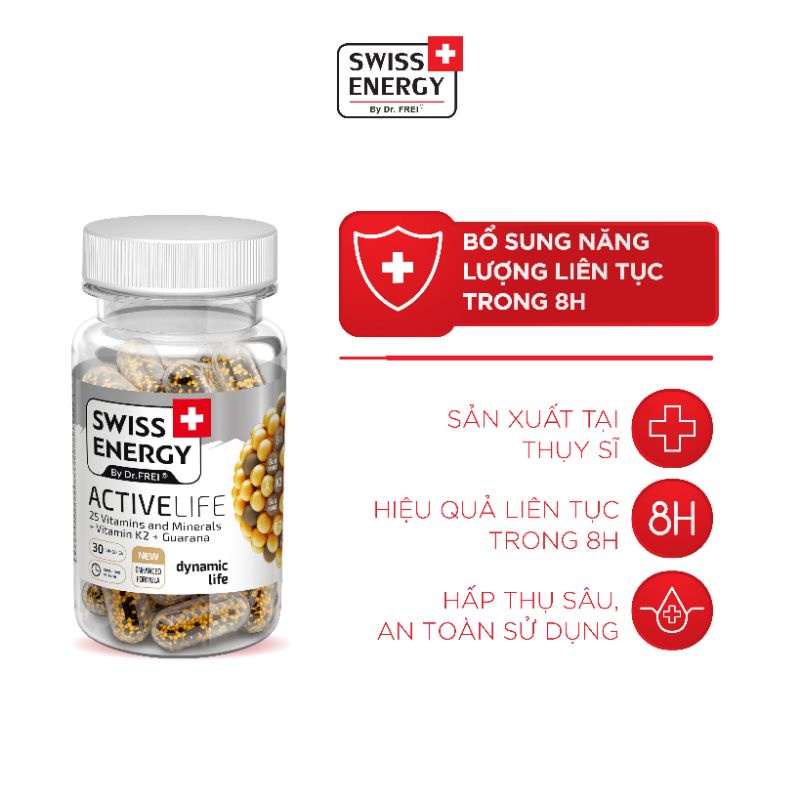 Viên Nang Vitamin Tổng Hợp Bổ Sung Năng Lượng - Swiss Energy Activelife (30 Viên)