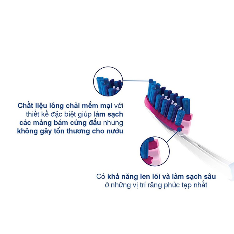 Bàn Chải Đánh Răng Oral-B Trắng Sáng 3D Vỉ 1