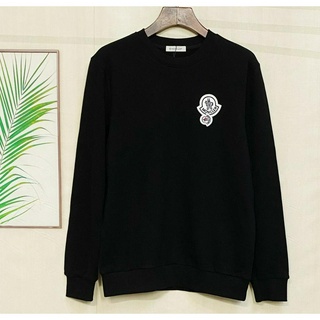 Áo sweater tay dài cổ tròn thêu logo M0ncler 2021 thời trang thu đông mới cho nam
