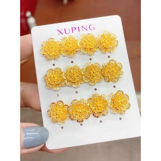 Bông tai hoa dát vàng 24 cao cấp mẫu mới cực đẹp