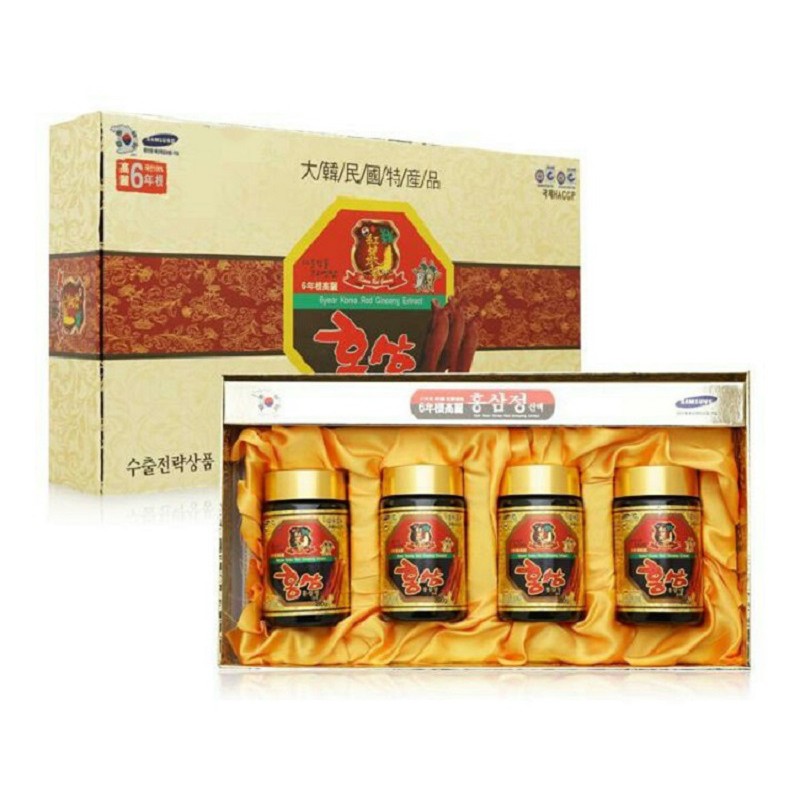 [ Trợ Giá ] Cao Hồng Sâm Kanghwa Hàn Quốc, Hộp Giấy 4 Lọ * 250g, Giúp Nâng Cao Sức Khỏe