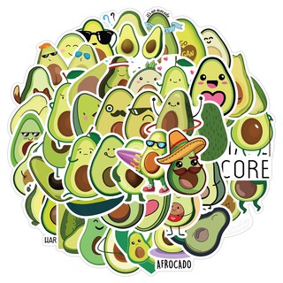 Set 10/20/50 chiếc sticker QUẢ BƠ AVOCADE chống thấm nước dán nón bảo hiểm, laptop, xe, vật dụng