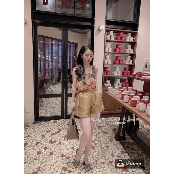 set bộ 2s lụa hoạ tiết.set bộ áo 2s kèm quần thời trang F&S