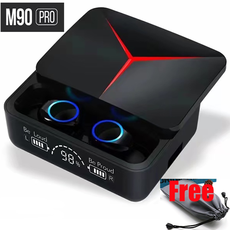 Hàng Mới Về M90 ProTWS Tai Nghe HD Giọng Nói Khử Tiếng Ồn Tai Nghe Không Dây BT M90Pro Có Hộp Sạc