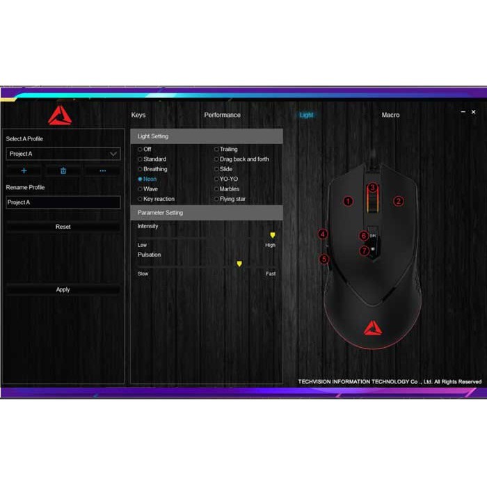 [Gaming Mouse] Chuột chuyên Game cao cấp NTC GIZA B7 Dor Beetle, Led RGB, DPI 4000, BH 2 năm (Đen)