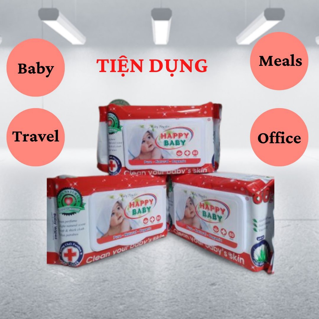 Khăn giấy ướt có mùi dịu nhẹ 80g an toàn cho bé