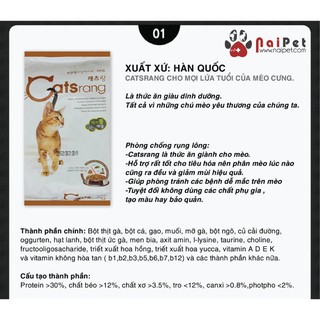 Thức ăn Hạt Cho Mèo Mọi Lứa Tuổi Catsrang Hàn Quốc 400g
