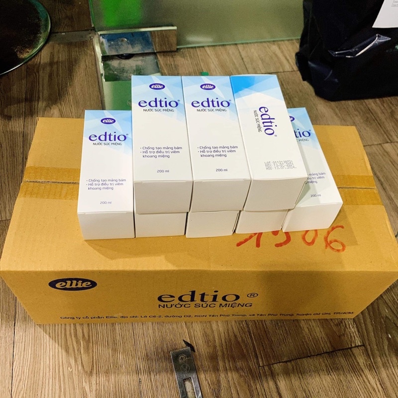 Nước súc miệng EDTIO - Chai 200ml - Chứa Clorhexidine được sử dụng cho bệnh nhân tại Bệnh Viện Chợ Rẫy