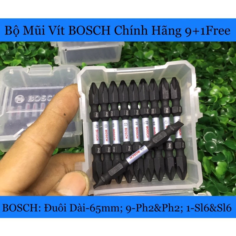 Bộ Mũi Vít BOSCH 9+1 Free Chính Hãng Có Từ