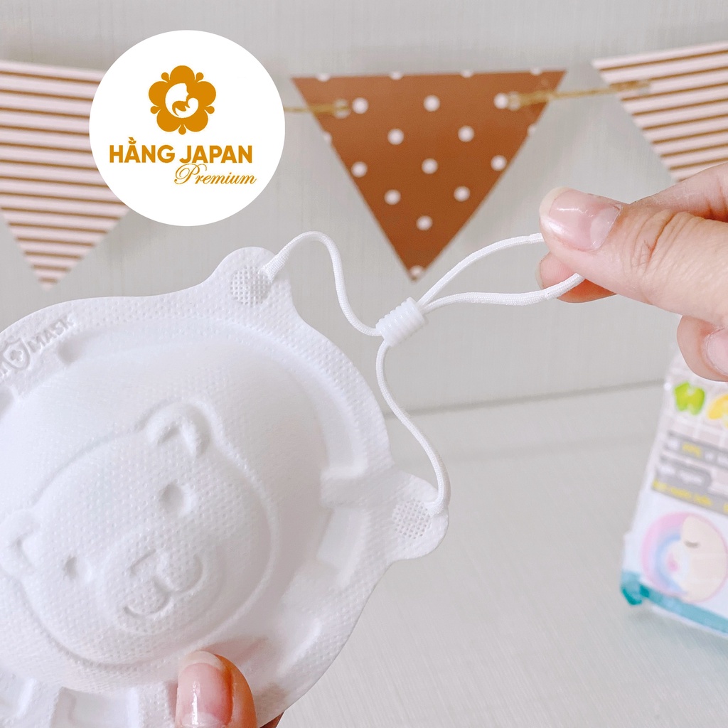 Khẩu trang gấu cho bé UNIMASK Set 3 cái cho trẻ từ sơ sinh tới 3 tuổi - TIÊU CHUẨN NHẬT BẢN