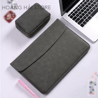 Bao da chống sốc cao cấp cho macbook, laptop, surface kèm ví đựng phụ kiện