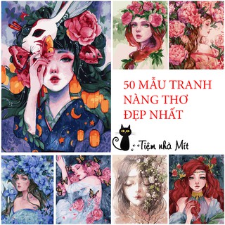 Tranh Sơn Dầu Số Hóa Nàng Thơ Tiệm Nhà Mít Tổng Hợp 50 Mẫu Đẹp Nhất Hàng Có Sẵn