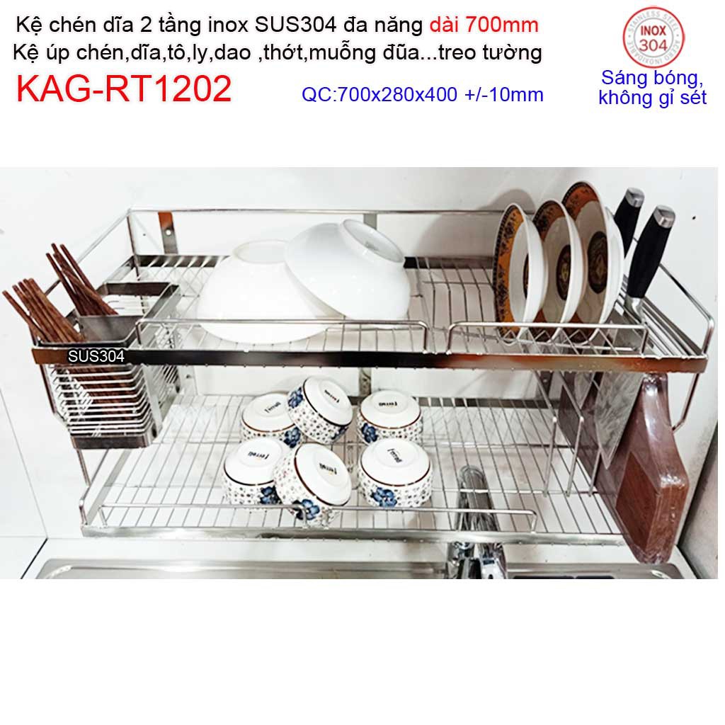 KỆ ĐỰNG CHÉN DĨA 2 TẦNG KAG-RT1202
