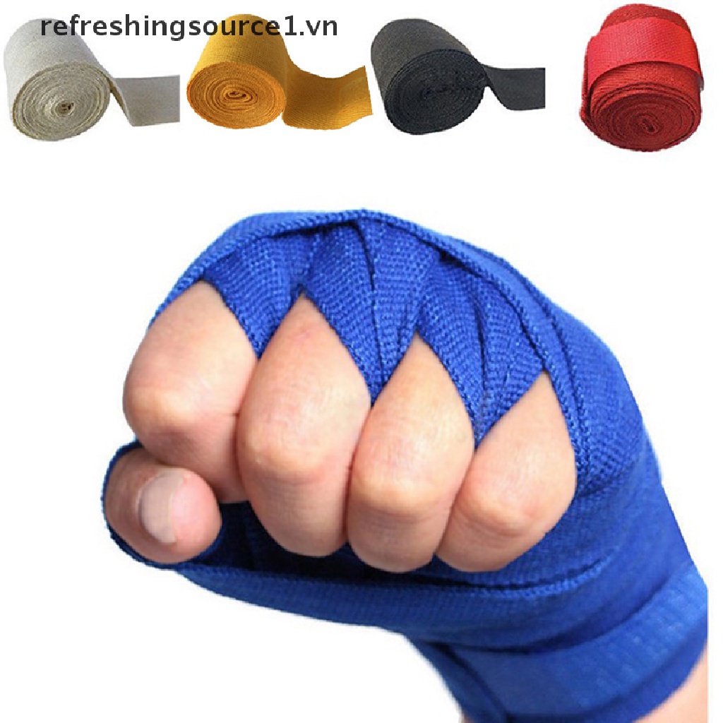 Găng tay boxing bằng cotton có dây quấn cổ tay 1m