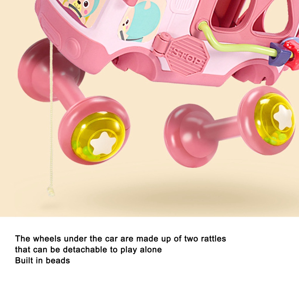 Oxygen072 Blocks Musical Bus Alphabet Multifunction Learning Toy Pattern Matching Mini Bead Music Xylophone Xe Buýt Đồ Chơi Có Nhạc