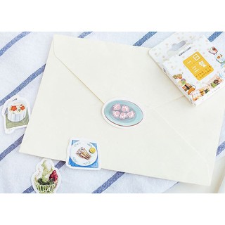 Bộ 46 Sticker Món Ăn Hàn Quốc dán trang trí E27