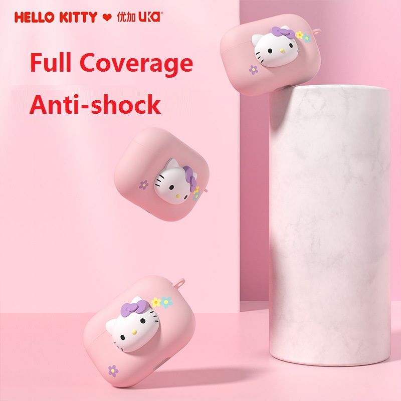 Vỏ Bảo Vệ Hộp Đựng Tai Nghe Airpods Pro / Airpod Pro Hình Mèo Hello Kitty 3d Đáng Yêu 1 2