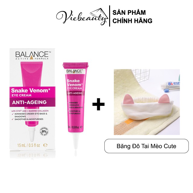 Kem Dưỡng Mắt Nọc Rắn Balance Giúp Giảm Thâm Và Tái Tạo Vùng Da Mắt Active Formula Snake Venom 15ml - Khongcoson | BigBuy360 - bigbuy360.vn
