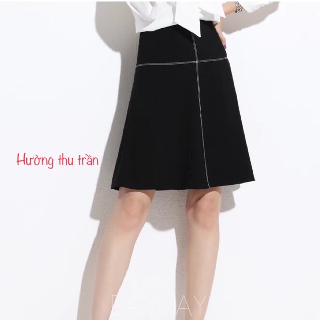 Chân váy chữ a trần chỉ chữ thập