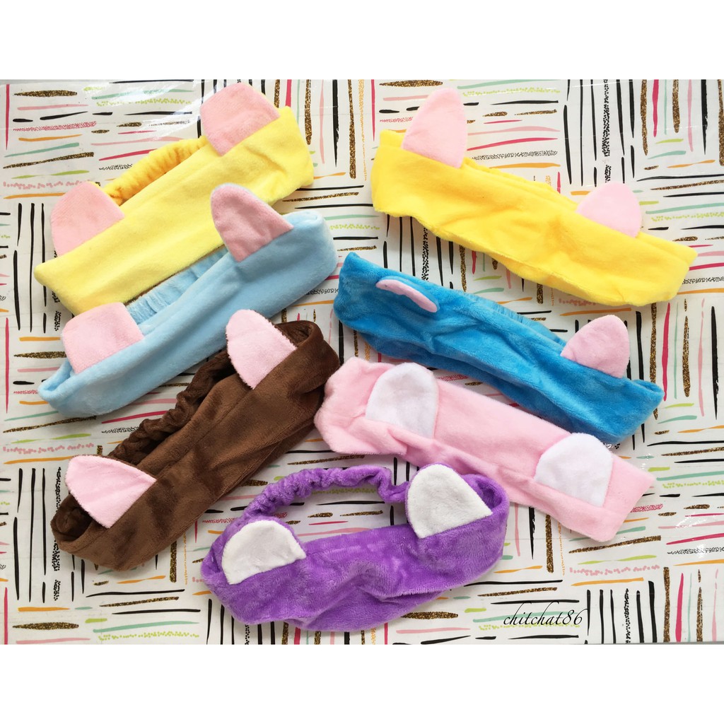 🌼🌼 [HCM có sẵn] Băng đô cài tóc tai mèo nhung dùng khi trang điểm cute - 15k (chọn mẫu)