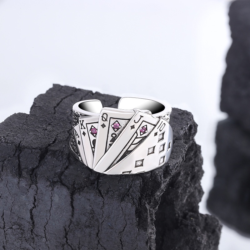 Nhẫn Đeo Tay Dạng Mở Phong Cách Punk Vintage Thời Trang Dự Tiệc Cho Nam