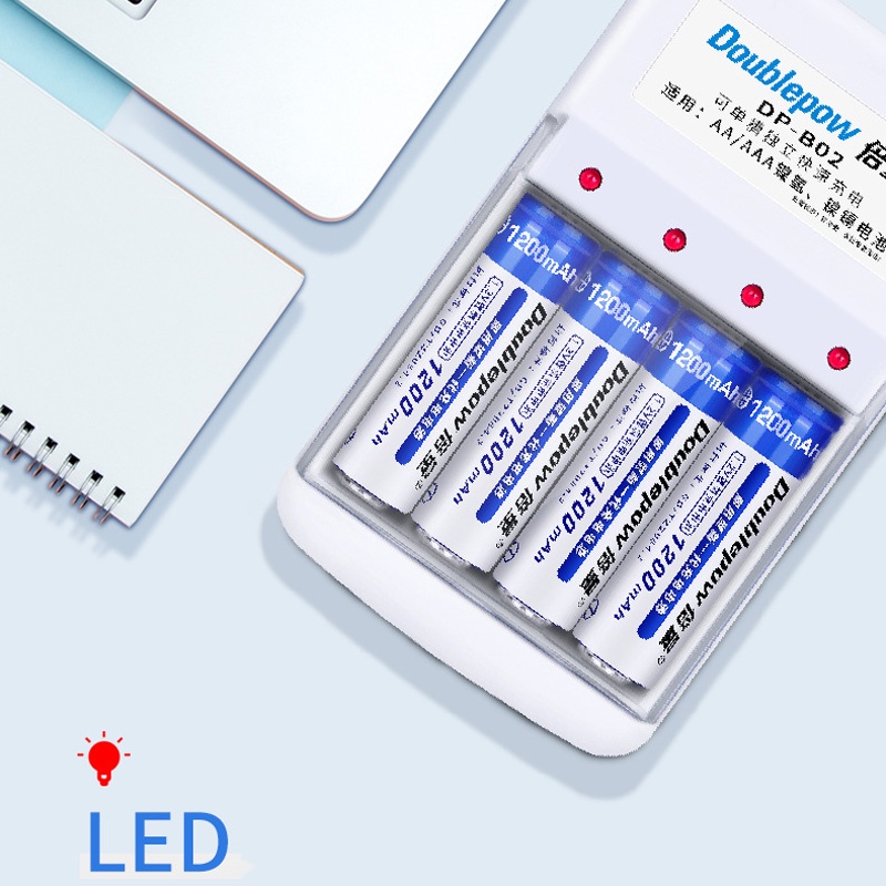 (HCM)Bộ sạc pin AA/AAA DB02 Pin Sạc Micro Không Dây