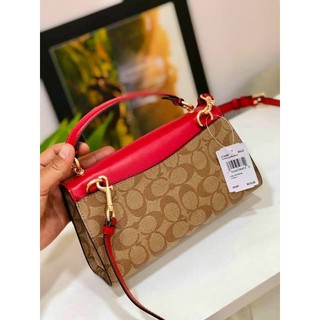 [Sale] TÚI nữ COACH TILLY 23 phối đỏ siêu sang