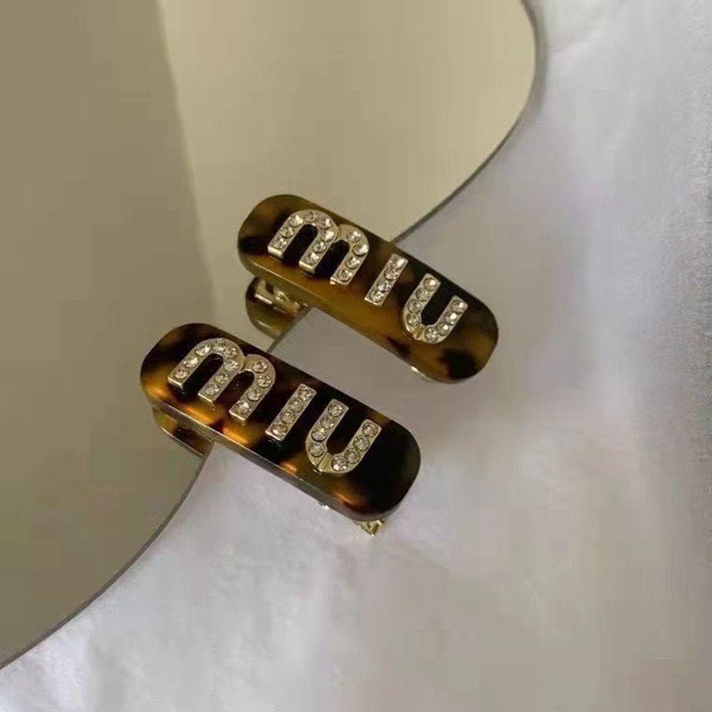 26EDIE Kẹp TóC HìNh Chữ MIU ĐíNh Hổ Phách Dễ Thương Cho Bé GáI