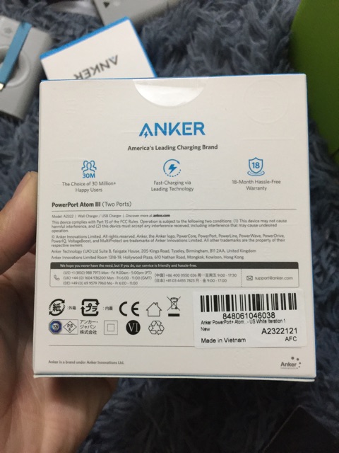 Sạc hai cổng Anker Atom III 60w A2322
