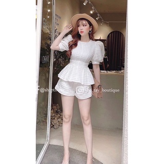 sét bộ short dạ xốp phồng