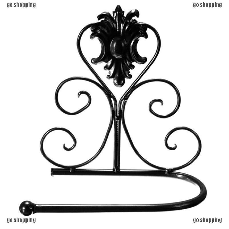 {go shopping}Vintage Iron Toilet Paper Towel Roll Holder Bathroom Wall Mount Rack