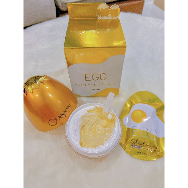 body trứng gà 2 lòng queenie skin tặng gói tấm trắng