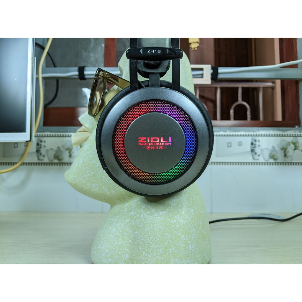 (CÓ SẴN) Tai nghe Gaming Zidli ZH16 RGB cho Game Thủ - Có Mic - Có giả lập âm thanh 7.1 chuyên để chơi game