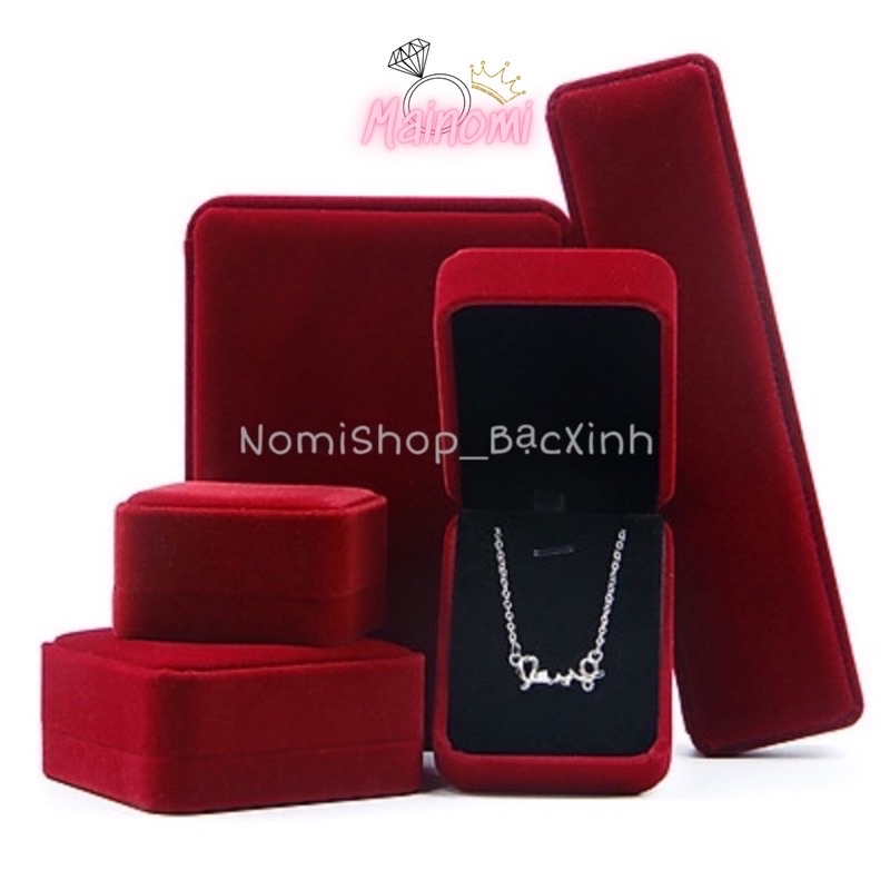 Hộp nhung quà tặng Cao cấp .Hộp đựng sang trọng nâng niu món quà dành cho đối phương  Mainomi Shop Bạc Xinh
