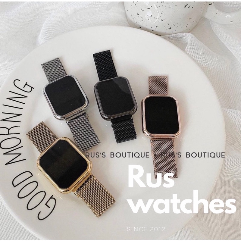 Đồng Hồ Điện Tử Cảm Ứng RusWatches Dây Lưới Thép Nam Châm Thời Trang