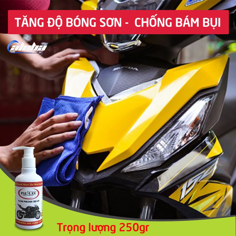 Kem phủ bóng NANO Polish Cream 250g - dùng đánh bóng xe máy, ô tô, bóng nhựa, da, simili, hạn chế bám bụi