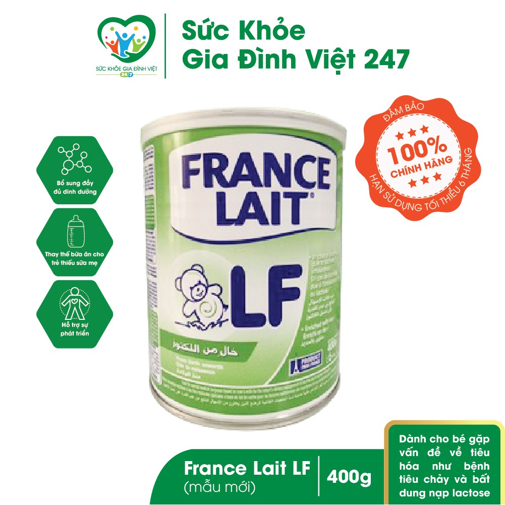 Sữa France Lait LF 400G - Dành Cho Trẻ Tiêu Chảy, Không Dung Nạp Lactose, Rối Loạn Tiêu Hóa