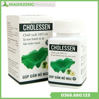 [Chính Hãng] Cholessen hôp 30 viên, giảm cholesterol máu, giảm gan nhiễm mỡ và rất an toàn đối với sức khỏe.